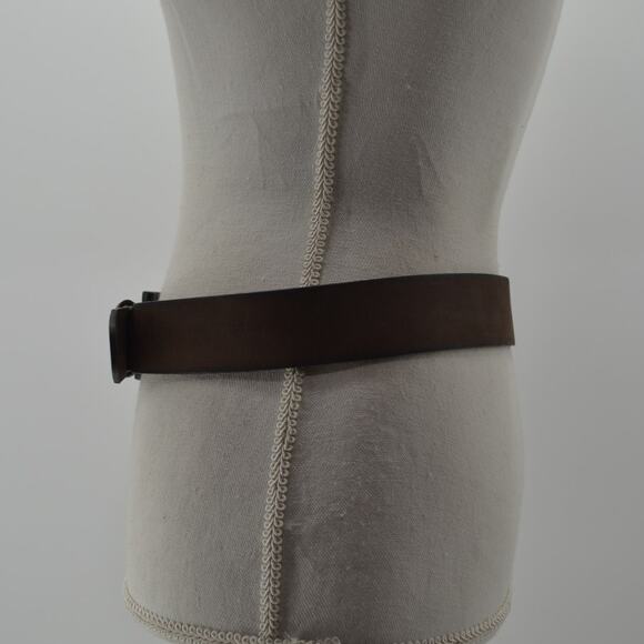 American Bison Brown Leather Belt Durable Mens Classic Sz 32 - Picture 7 of 11